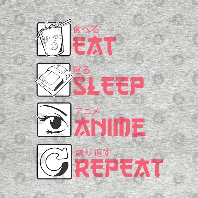 Eat Sleep Anime Repeat by MimicGaming